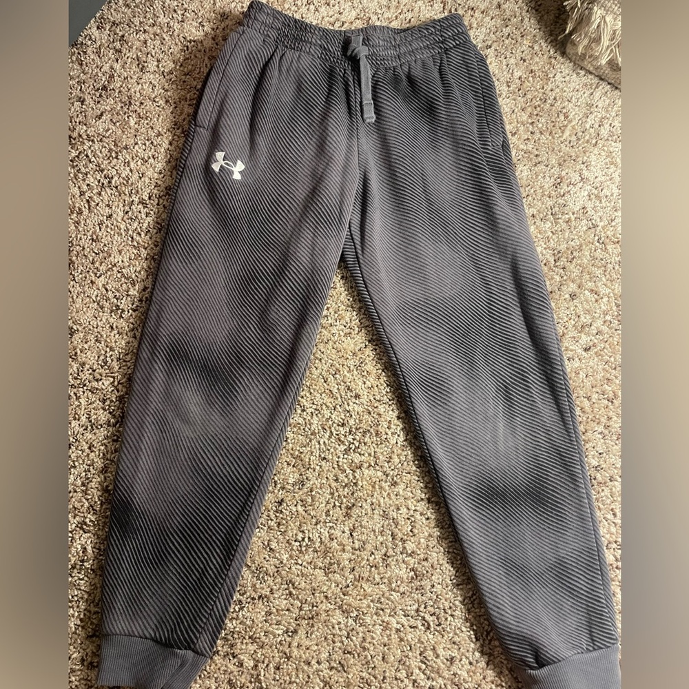 Under Armour Kids Charcoal Striped Joggers